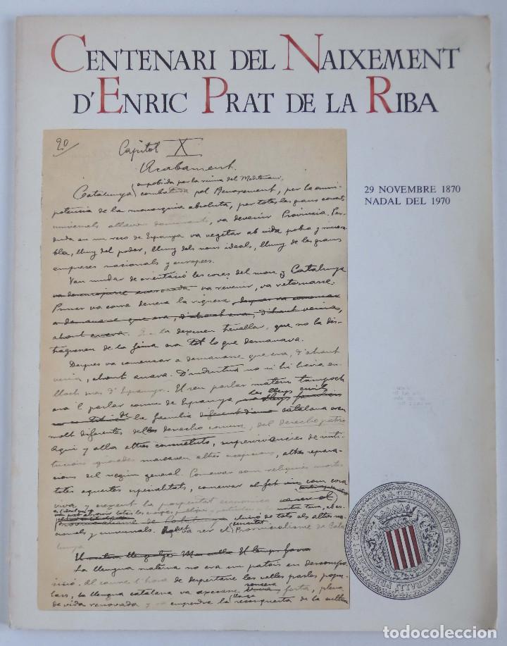 Libros de segunda mano: Centenari del Naixement d&rsquo;Enric Prat de la Riba - Foto 1