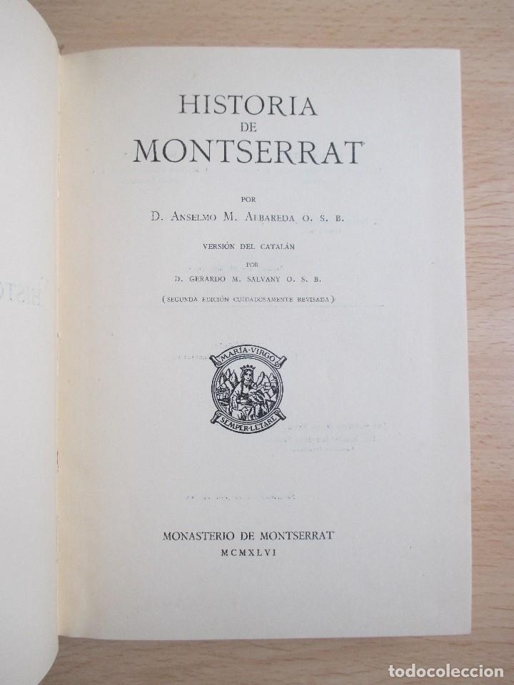 Libros de segunda mano: Historia de Montserrat, de Dom Anselmo M. Albareda - Foto 3