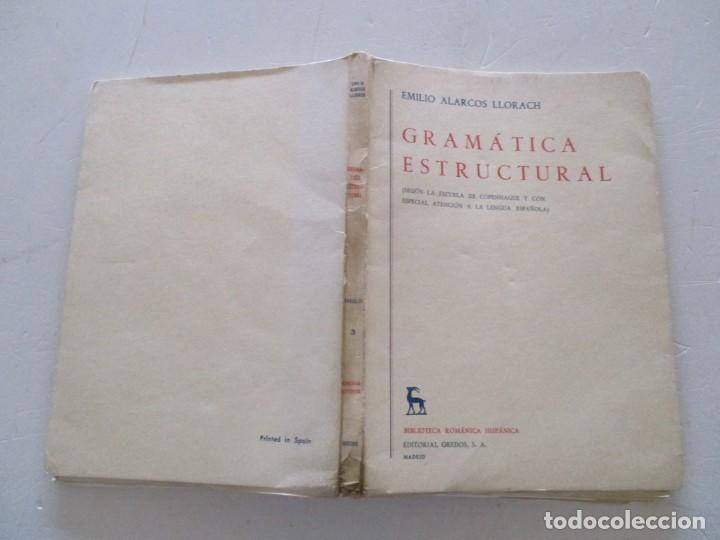 Libros de segunda mano: EMILIO ALARCOS LLORACH. Gram&aacute;tica Estructural. RMT85492. - Foto 1