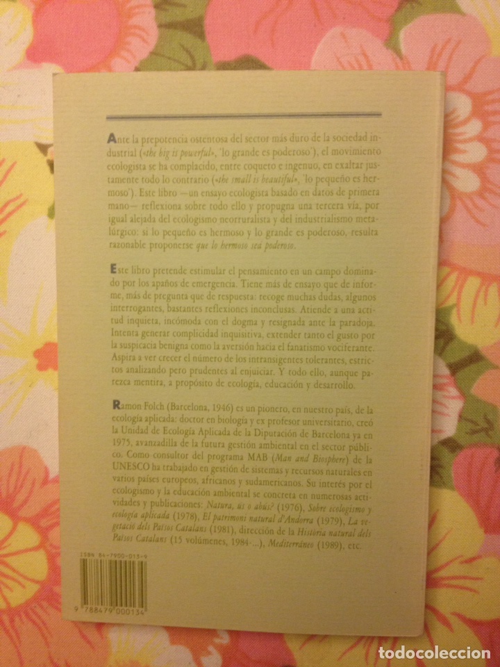 Libros de segunda mano: Que lo hermoso sea poderoso (Ramon Folch) - Foto 2