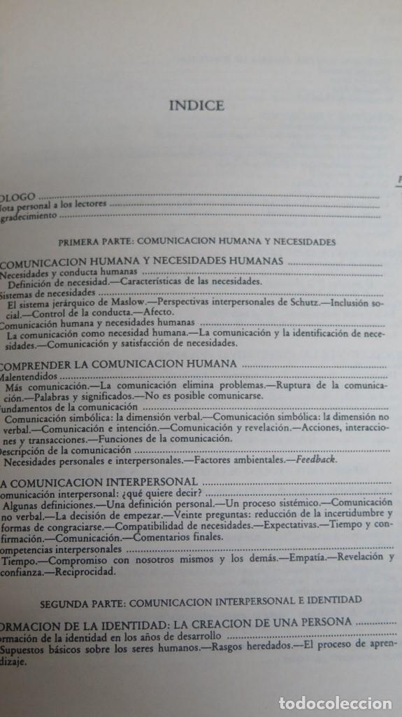 Libros de segunda mano: LA COMUNICACION INTERPERSONAL COMO NECESIDAD. SCOTT. POWERS - Foto 2