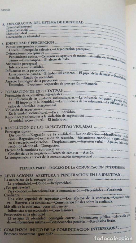 Libros de segunda mano: LA COMUNICACION INTERPERSONAL COMO NECESIDAD. SCOTT. POWERS - Foto 3
