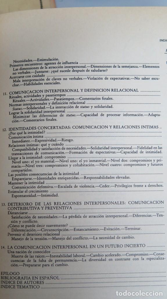 Libros de segunda mano: LA COMUNICACION INTERPERSONAL COMO NECESIDAD. SCOTT. POWERS - Foto 4