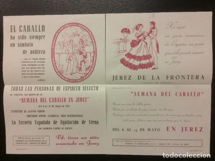 Libros de segunda mano: SEMANA DEL CABALLO EN JEREZ, INCLUYE 6 PROGRAMAS ORIGINALES, 1954 - Foto 3