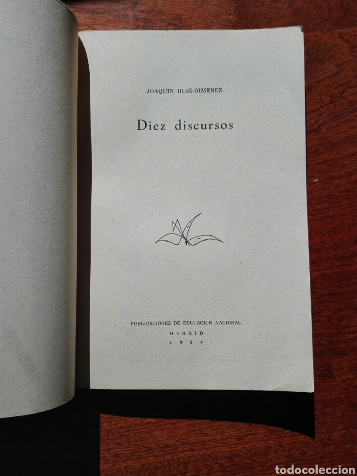 Libros de segunda mano: Joaquin RUIZ-GIM&Eacute;NEZ: Diez discursos. Madrid. 1954 - Foto 3