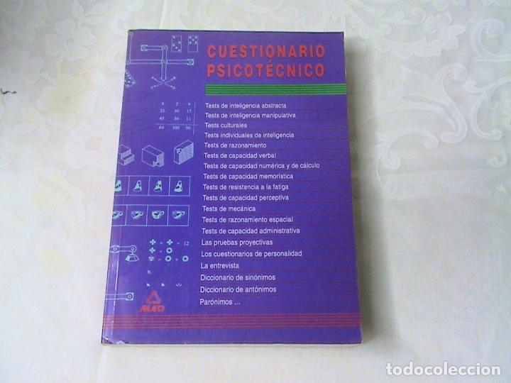 Libros de segunda mano: Cuestionario Psicot&eacute;cnico - Foto 1