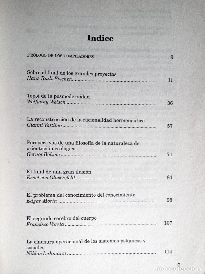 Libros de segunda mano: EL FINAL DE LOS GRANDES PROYECTOS | VVAA | GEDISA 1997 - Foto 4