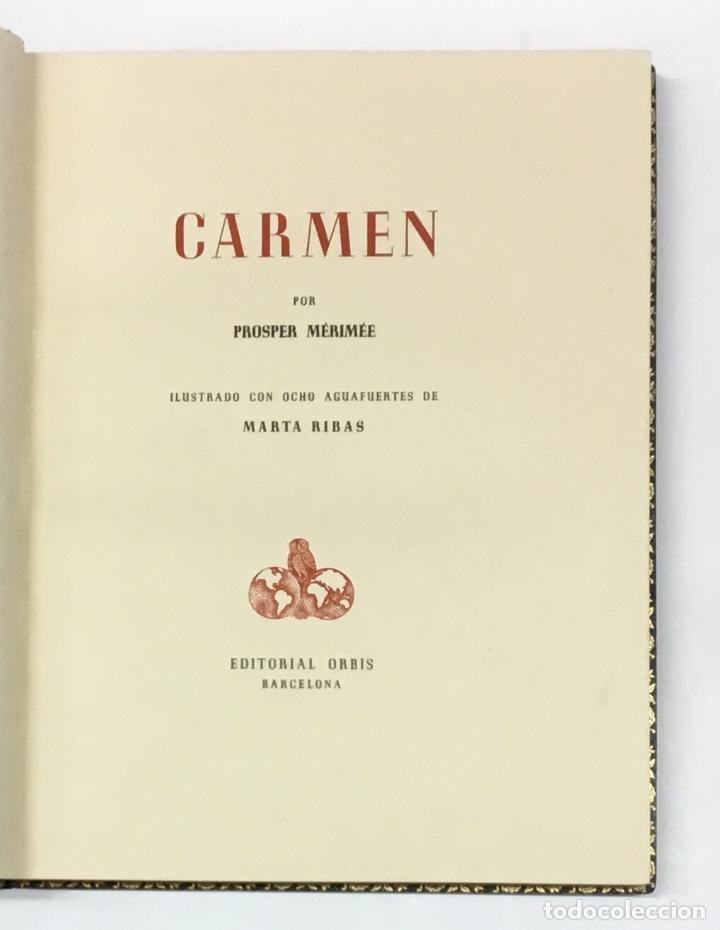 Libros de segunda mano: CARMEN. - MERIM&Eacute;E, Posper. [Edici&oacute;n en papel jap&oacute;n.] - Foto 2