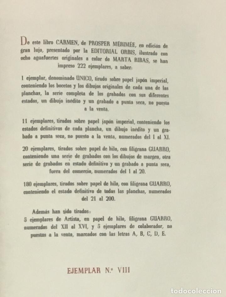 Libros de segunda mano: CARMEN. - MERIM&Eacute;E, Posper. [Edici&oacute;n en papel jap&oacute;n.] - Foto 8