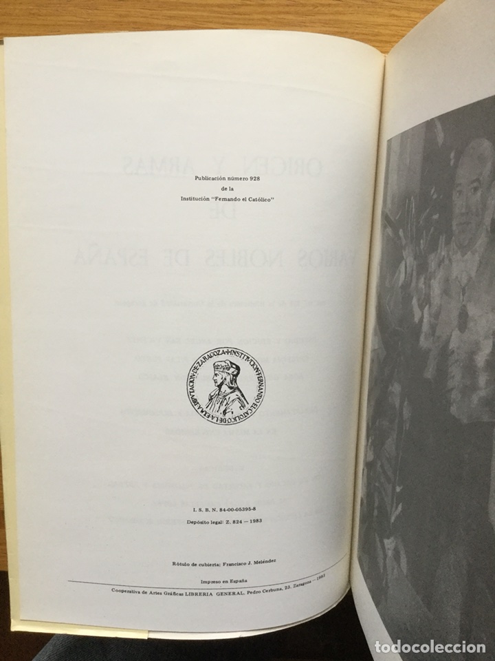 Libros de segunda mano: ORIGEN Y ARMAS DE VARIOS NOBLES DE ESPA&Ntilde;A - Foto 4