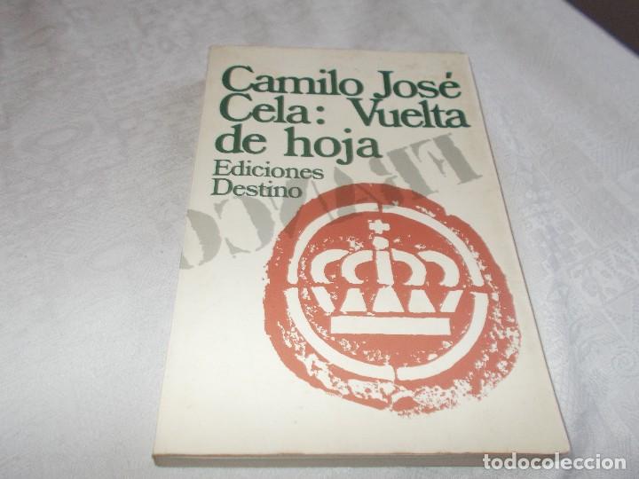 Libros de segunda mano: VUELTA DE HOJA Camilo Jos&eacute; Cela - Foto 1