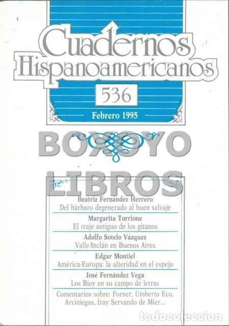 Libros de segunda mano: REVISTA. Cuadernos hispanoamericanos. N&uacute;m. 536 (Febrero, 1995).
