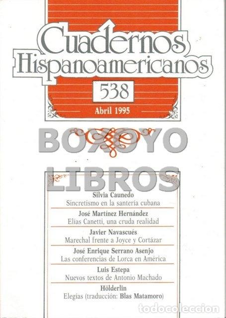 Libros de segunda mano: REVISTA. Cuadernos hispanoamericanos. N&uacute;m. 538 (Abril, 1995).