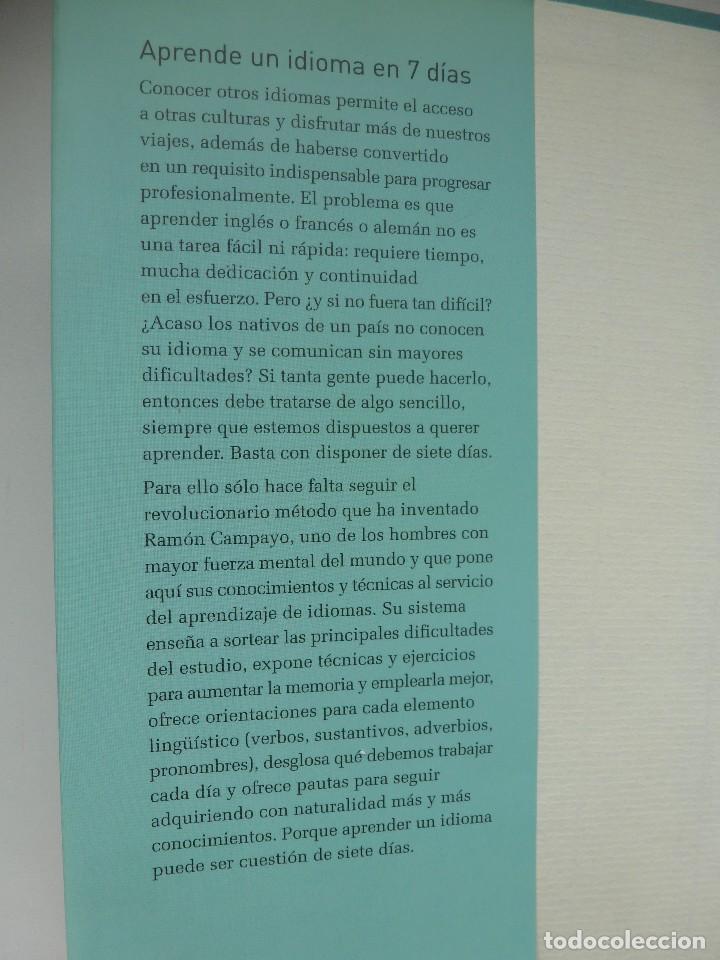 Libros de segunda mano: APRENDE UN IDIOMA EN 7 D&Iacute;AS. RAM&Oacute;N CAMPAYO. C&Iacute;RCULO DE LECTORES - Foto 3
