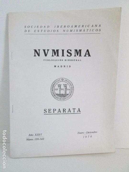 Gebrauchte Bücher: NUMISMA. SEPARATA. ANGELA MENDOZA EGUARAS. DEDICADO POR LA AUTORA. SOCIEDAD IBEROAMERICANA