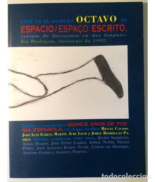 Libros de segunda mano: ESPACIO ESPA&Ccedil;O ESCRITO 8. VV.AA. Diputaci&oacute;n de Badajoz. 1992. - Foto 1