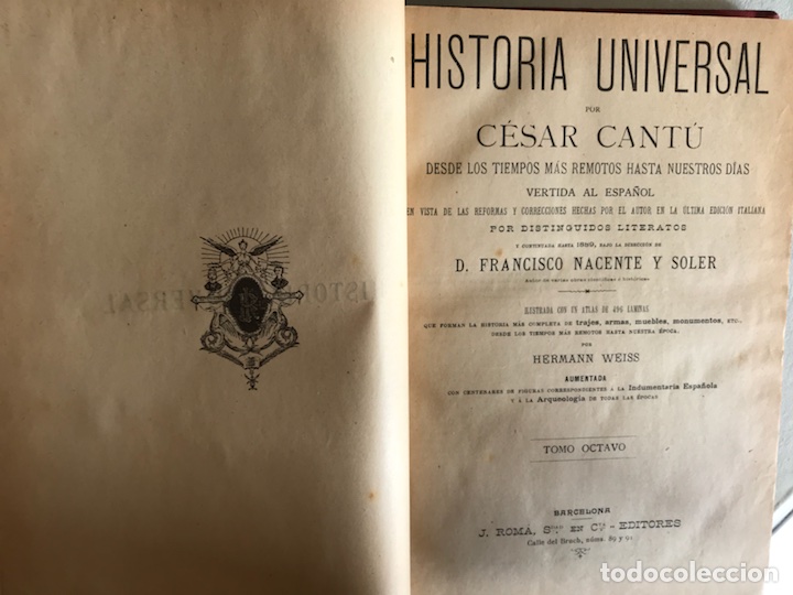 Libros de segunda mano: Historia Universal. C&eacute;sar Cant&uacute;. Tomo 5 - Foto 2