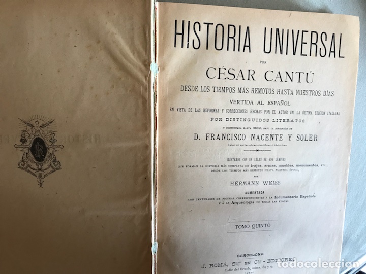 Libros de segunda mano: Historia Universal. C&eacute;sar Cant&uacute;. Tomo 8 - Foto 2