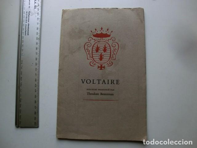 Libros de segunda mano: Voltaire. Discours prononc&eacute; par Theodore Besterman a linauguration de linstitut et mus&eacute;e Voltaire. - Foto 1