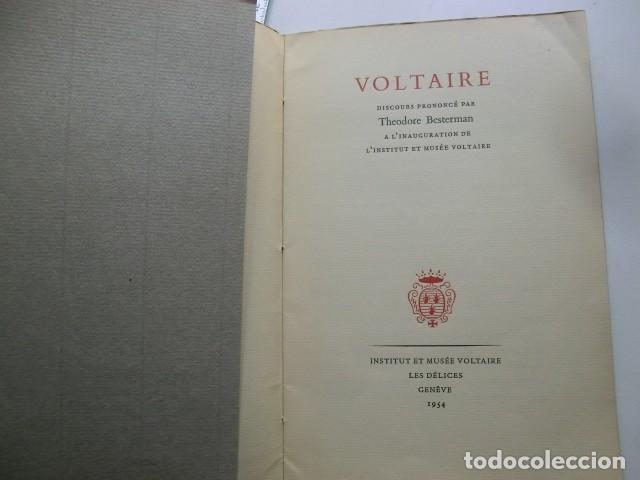 Libros de segunda mano: Voltaire. Discours prononc&eacute; par Theodore Besterman a linauguration de linstitut et mus&eacute;e Voltaire. - Foto 2