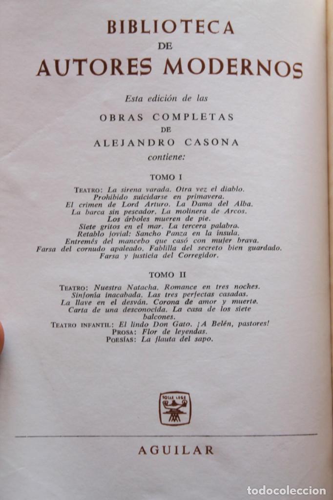 Libros de segunda mano: Alejandro Casona - Obras completas. 2 tomos - Aguilar PIEL - Foto 2