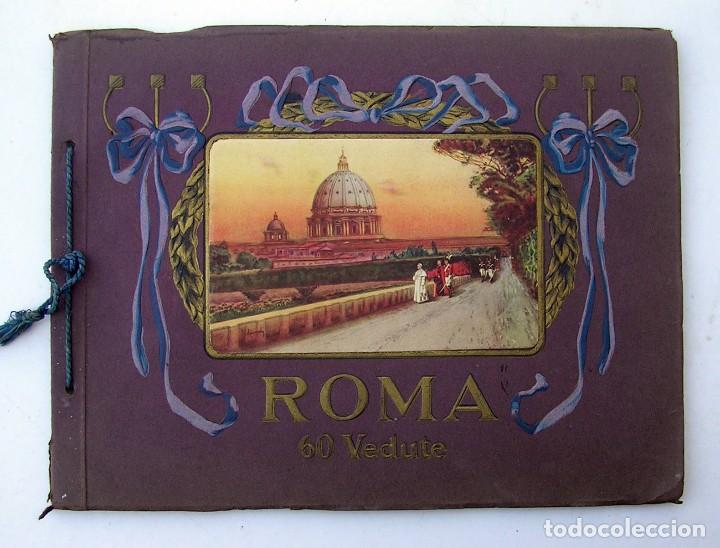 Libros de segunda mano: ANTIGUO LIBRO ART DECO DE ROMA. CIUDAD ETERNA. VIAJES. 60 IMAGENES VEDUTE. 1900.