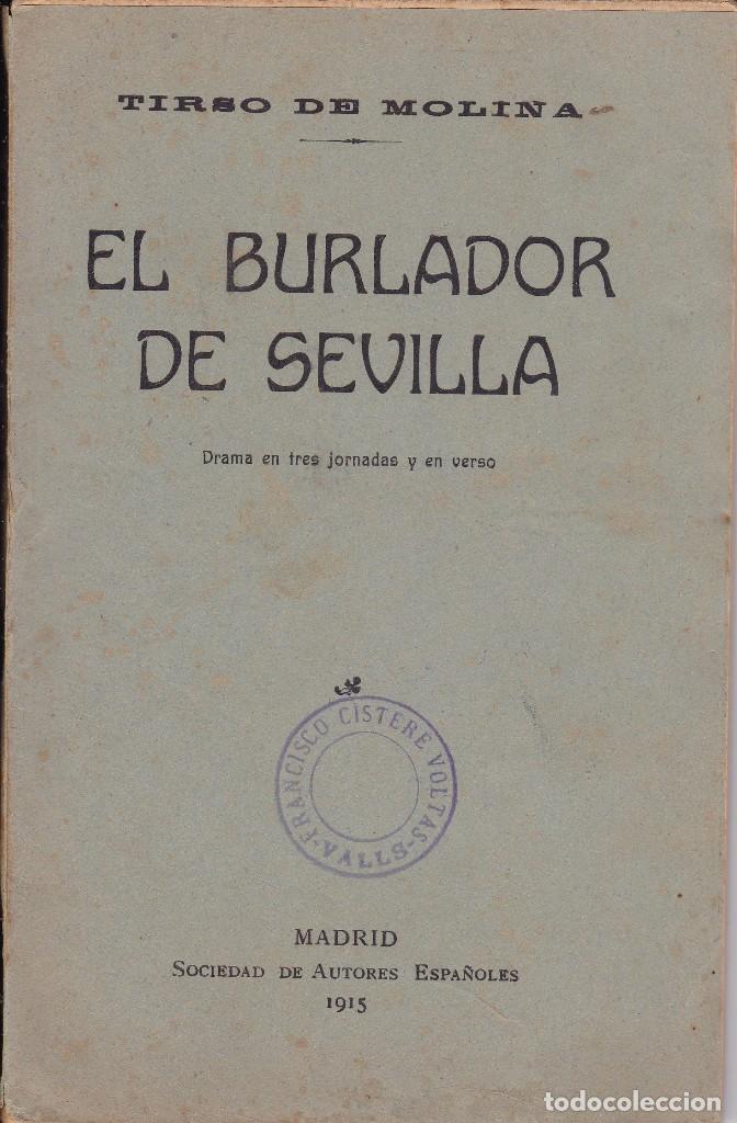 Libros de segunda mano: El Burlador de Sevilla Madrid 1915 - Foto 1