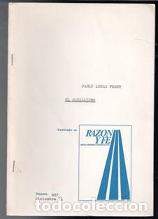 Libros de segunda mano: El socialismo, Pablo Lucas Verd&uacute; - Foto 1