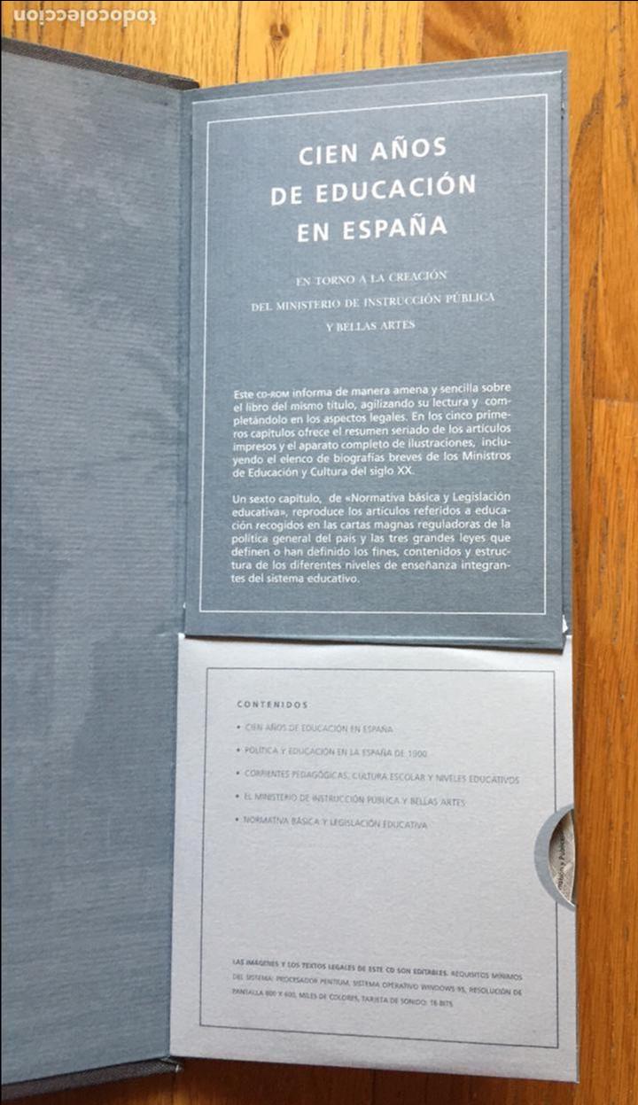 Libros de segunda mano: CIEN A&Ntilde;OS DE EDUCACION EN ESPA&Ntilde;A, - Foto 2