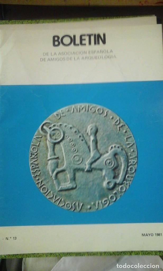 Libros de segunda mano: BOLET&Iacute;N INFORMATIVO DE LA ASOCIACI&Oacute;N ESPA&Ntilde;OLA DE AMIGOS DE LA ARQUEOLOG&Iacute;A N&ordm; 13 (Madrid, 1981)