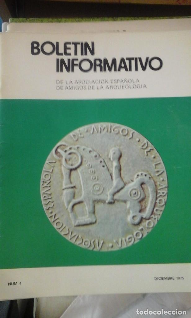 Libros de segunda mano: BOLET&Iacute;N INFORMATIVO DE LA ASOCIACI&Oacute;N ESPA&Ntilde;OLA DE AMIGOS DE LA ARQUEOLOG&Iacute;A N&ordm; 4 (Madrid, 1974)