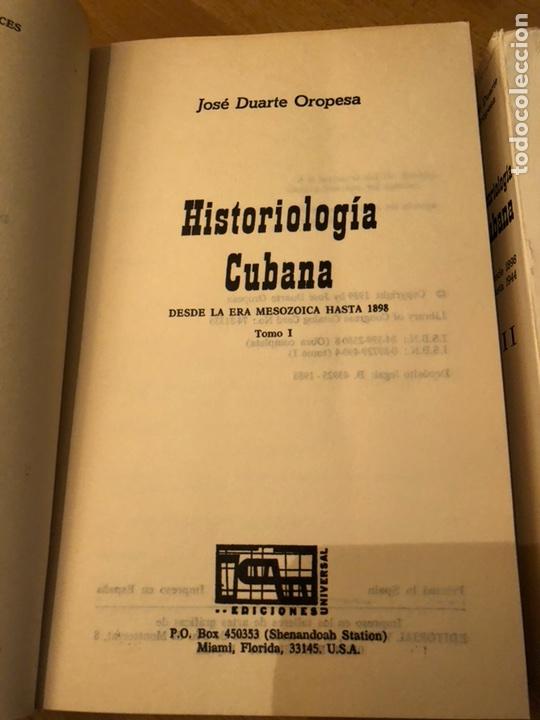 Libros Historiologia Cubana2 Tomosjose Duarte Oropesamiami 1989 - 