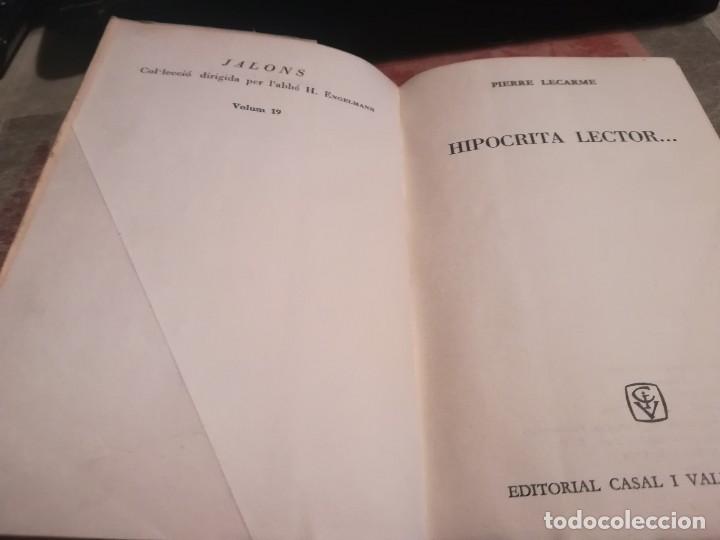 Libros de segunda mano: Hip&ograve;crita lector... - Pierre Lecarme - en catal&agrave; - Foto 4