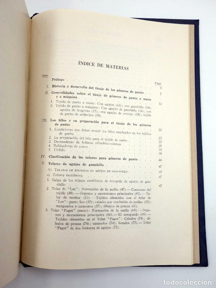 Libros de segunda mano: G&Eacute;NEROS DE PUNTO (I. Rius Sintes) Bosch, 1952 - Foto 4