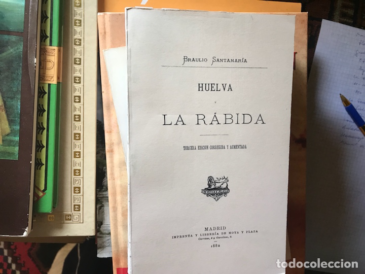 Libros de segunda mano: Huelva y La R&aacute;bida. Braulio Santamar&iacute;a . Facs&iacute;mil - Foto 1