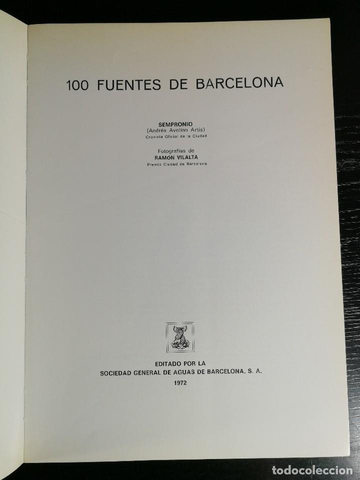 Libros de segunda mano: 100 FUENTES DE BARCELONA - RAMON VILALTA - Foto 2