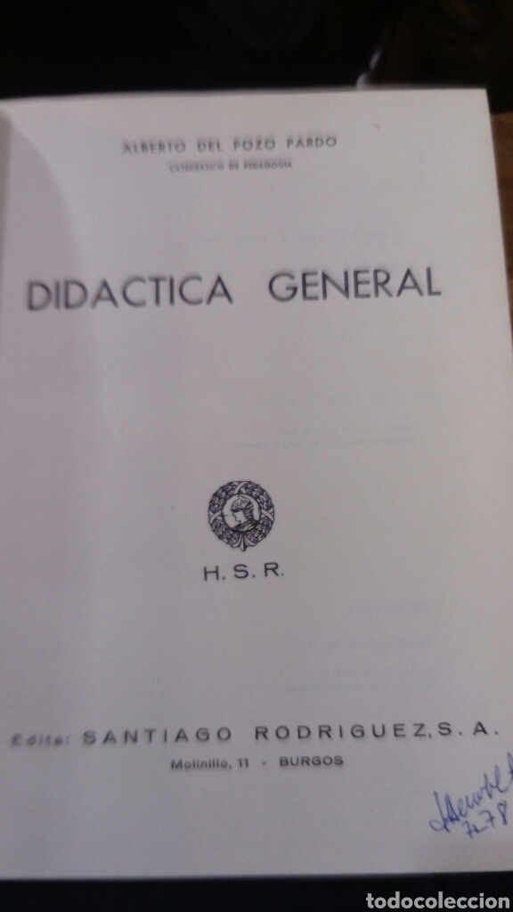 Libros de segunda mano: Did&aacute;ctica general. Alberto del pozo pardo - Foto 2