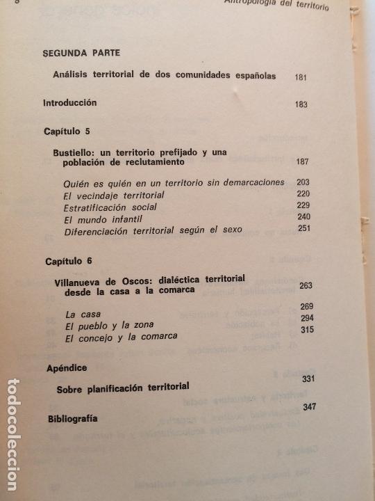 Libros de segunda mano: ANTROPOLOG&Iacute;A DEL TERRITORIO. JOS&Eacute; LUIS GARC&Iacute;A. - Foto 5