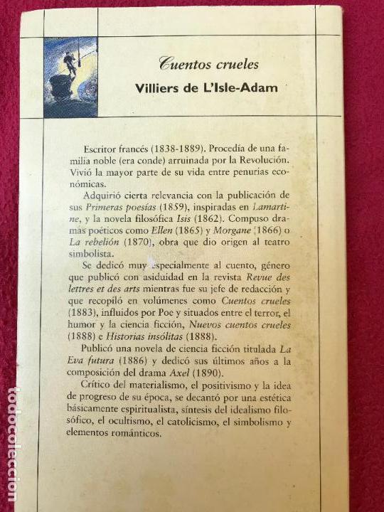 Libros de segunda mano: Cuentos crueles. Villiers de L&acute;isle-Adam - Foto 2