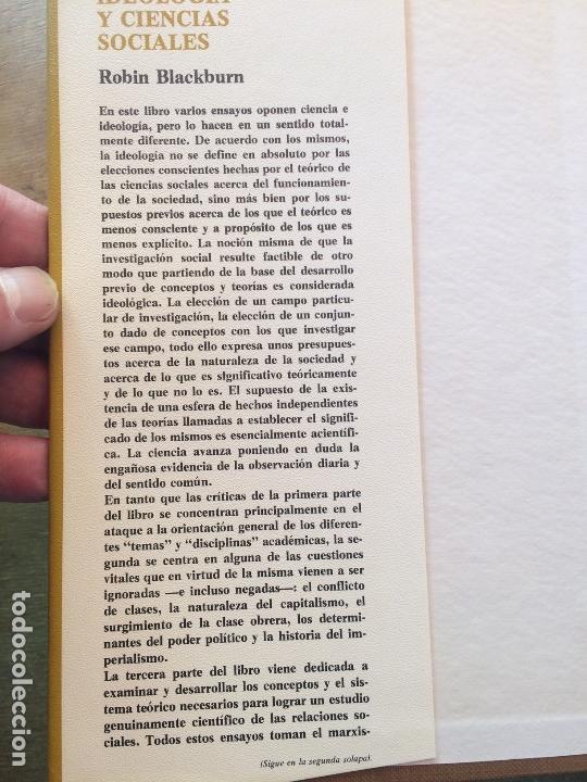 Libros de segunda mano: IDEOLOG&Iacute;A Y CIENCIAS SOCIALES. ROBIN BLACKBURN (EDITOR) - Foto 5