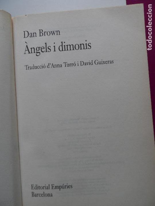 Libros de segunda mano: ANGELS I DIMONIS  DAN BROWN - EDITORIAL AMPURIES - Foto 2