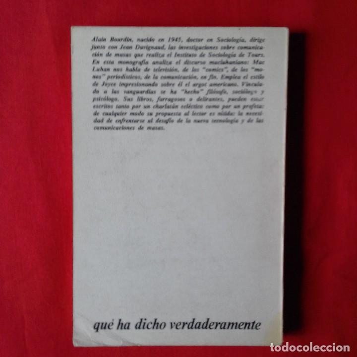 Libros de segunda mano: QU&Eacute; HA DICHO VERDADERAMENTE MAC LUHAN. ALAIN BOURDIN. DONCEL 1973 - Foto 2