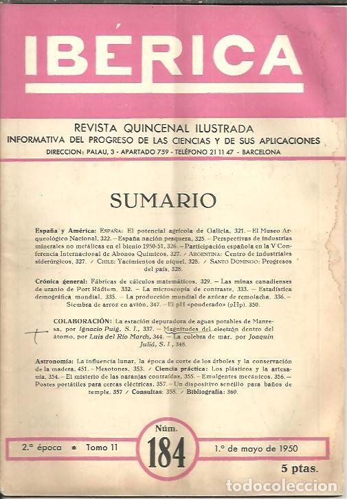 Libros de segunda mano: IBERICA. N. 184. - REVISTA. - Foto 1