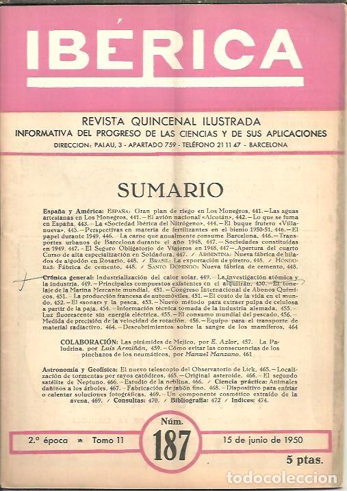 Libros de segunda mano: IBERICA. N. 187. - REVISTA. - Foto 1