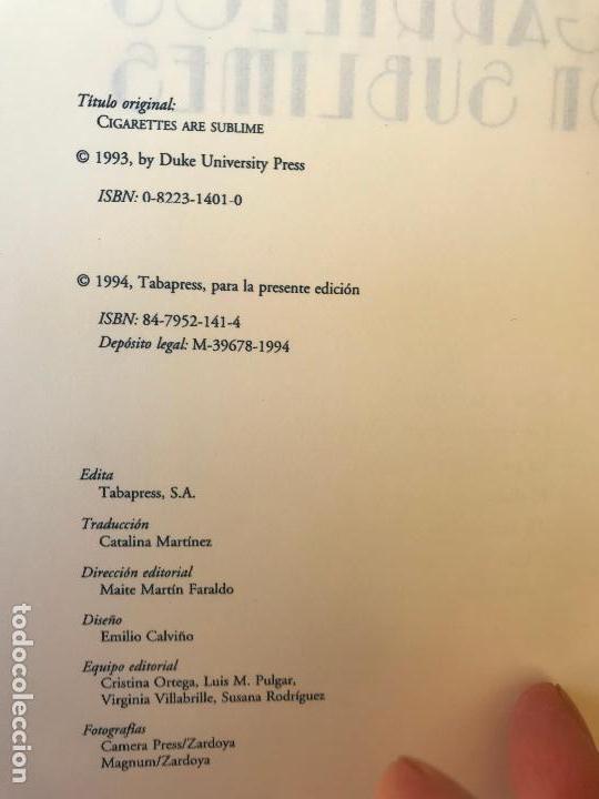 Libros de segunda mano: Los cigarrillos son sublimes. Richard Klein 1994 - Foto 3