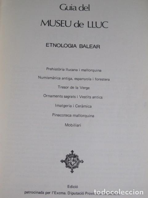 Libros de segunda mano: Gu&iacute;a del Museo de Lluc (Mallorca). Cat&aacute;logo - Foto 2