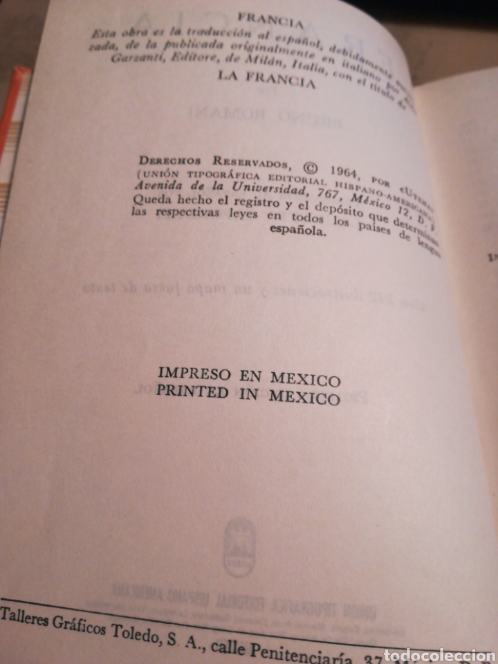 Libros de segunda mano: Francia - Bruno Romani - Impreso en M&eacute;xico 1964 - Foto 4