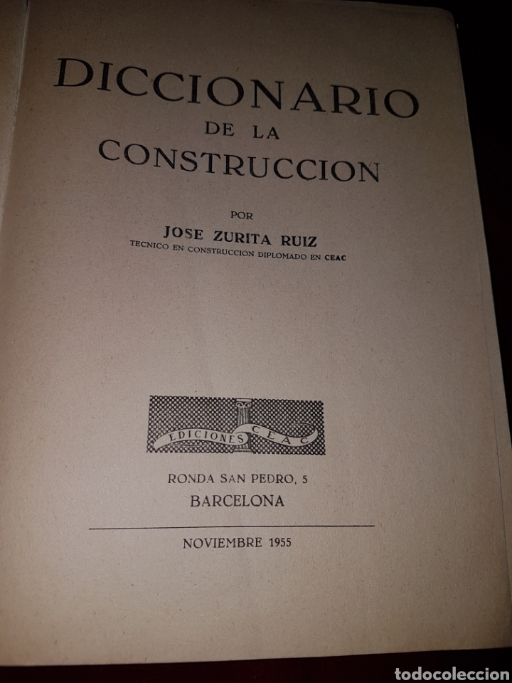Libros de segunda mano: Diccionario de la construccion 1955 - Foto 2