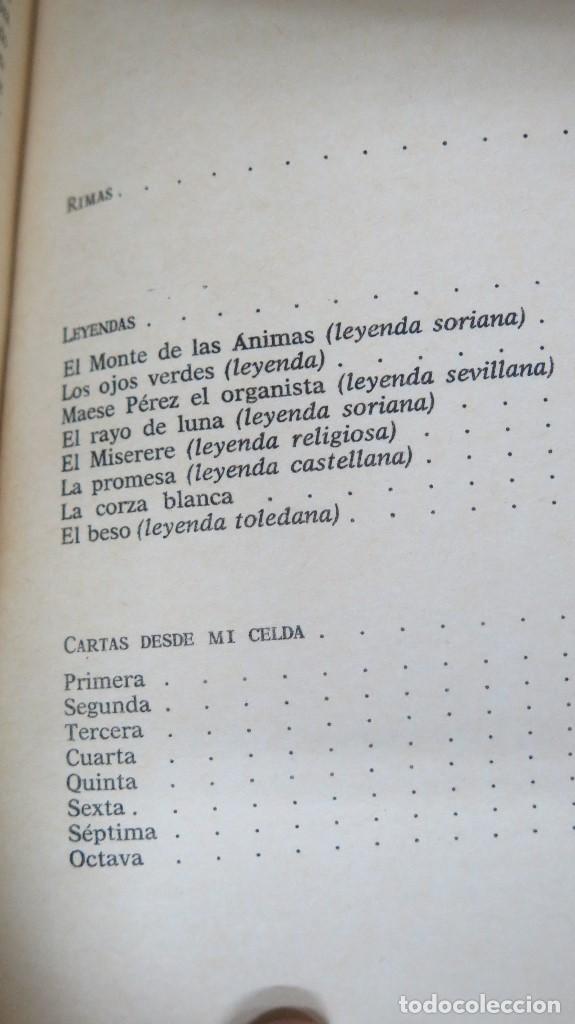 Libros de segunda mano: RIMAS Y LEYENDAS, CARTAS DESDE MI CELDA. G. A. B&Eacute;CQUER - Foto 2