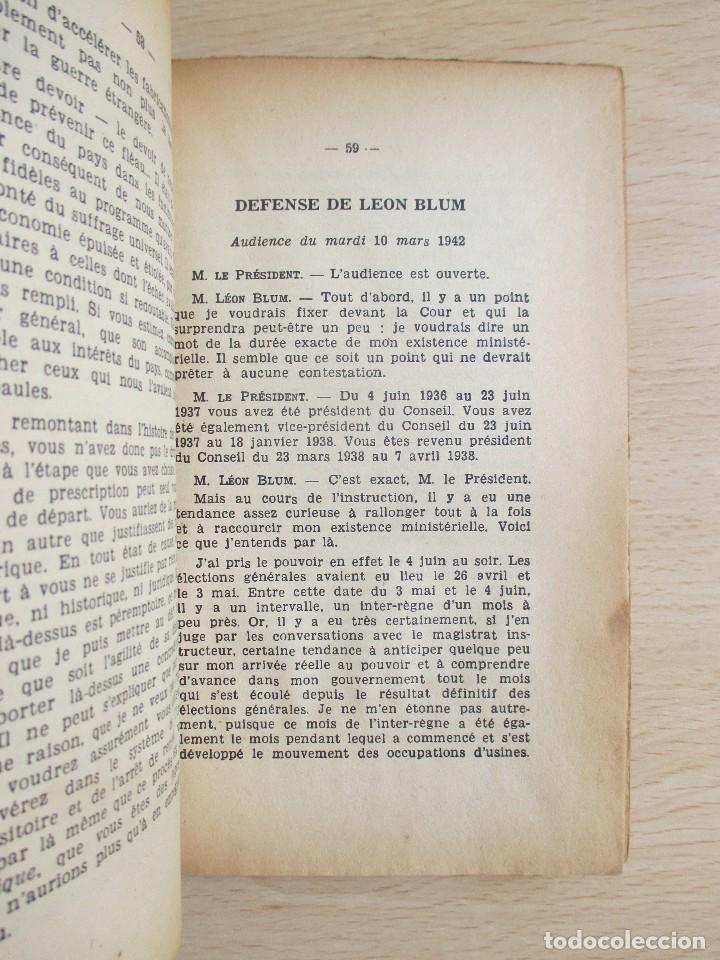 Libros de segunda mano: L&eacute;on Blum devant la cour de Riom, de L&eacute;on Blum - Foto 7